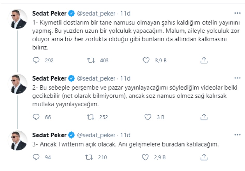 SEDAT PEKER YAKALANDIMI