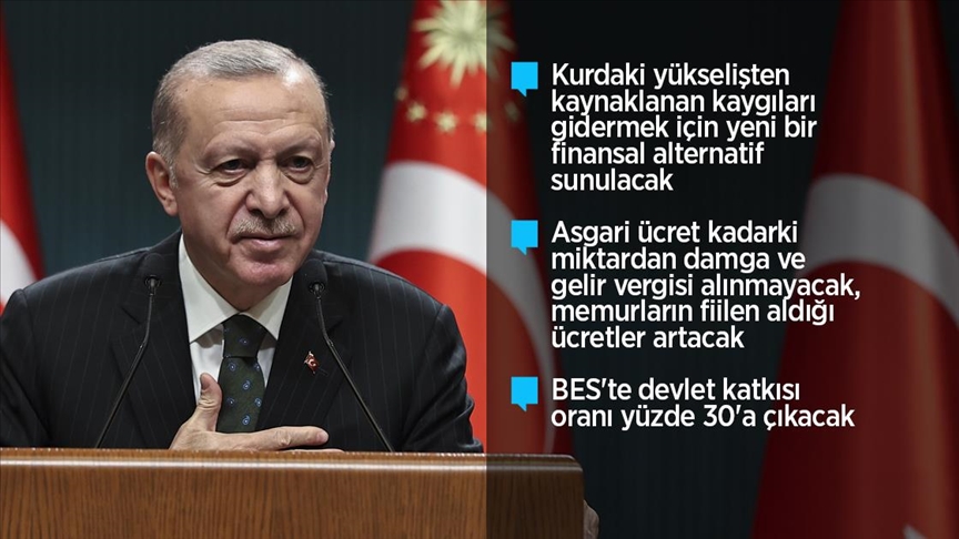 Cumhurbakan Erdoan: Dviz getirisine Trk liras varlklarla ulalabilmesini salayacak yeni ara devreye alnacak