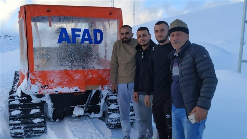 Konya da kar ya nedeniyle yaylada mahsur kalan 3 gen AFAD ekiplerince kurtarld