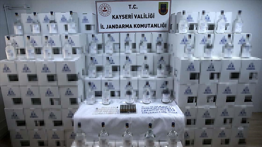 Kayseri'de 2 ton etil alkol ele geirildi, 1 pheli gzaltna alnd