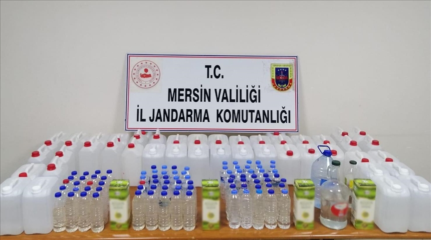 Mersin'de 66 litre sahte iki ve 190 litre etil alkol ele geirildi