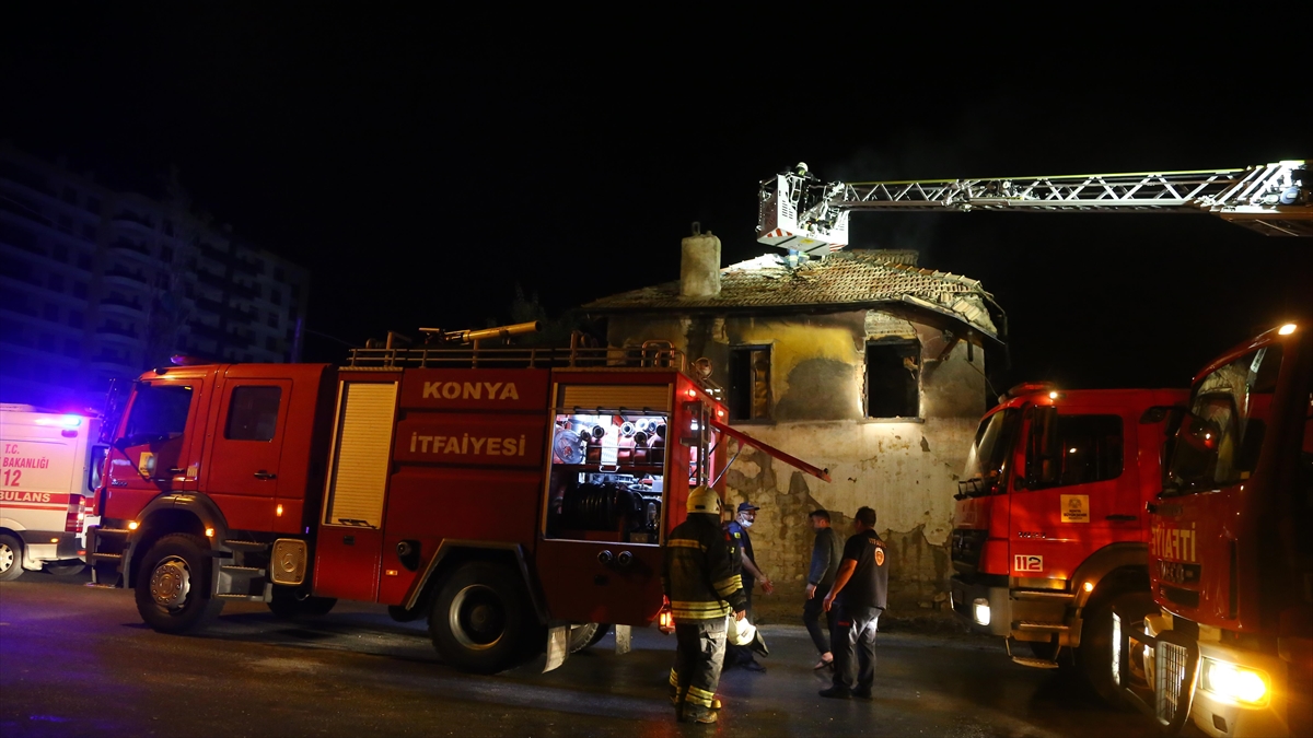 Konya'da Suriyeli ailenin kald evde kan yangnda 3 ocuk ld