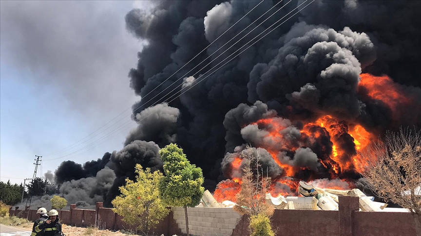 Gaziantep'te depoda kan yangna mdahale ediliyor