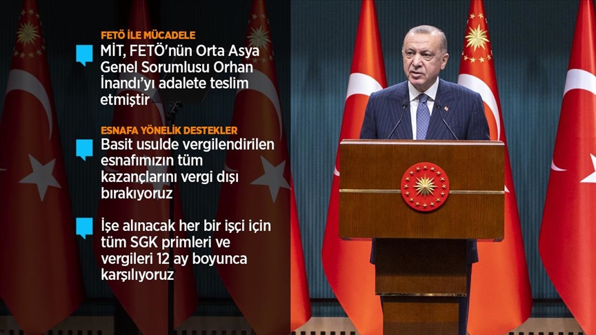 Cumhurbakan Erdoan: Emeklilerimizin aylklar ile bayram ikramiyelerini Kurban Bayram ncesinde deyeceiz