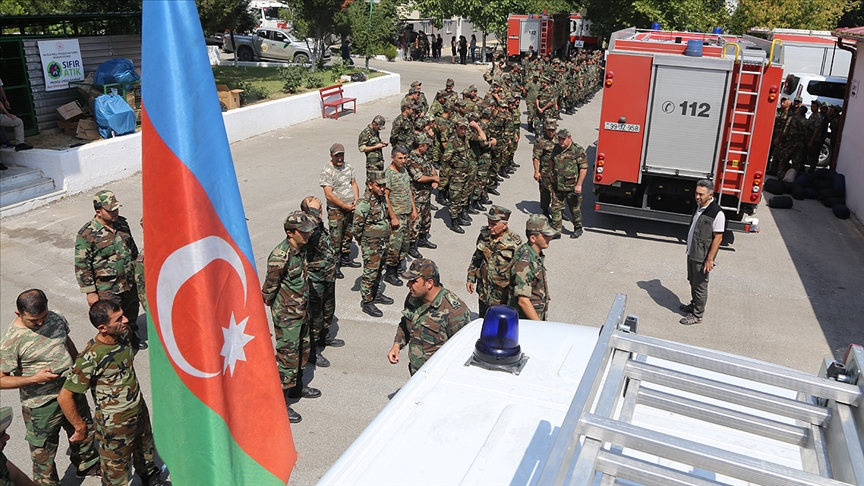 Azerbaycan, orman yangnlarna mdahale iin Trkiye'ye nc ekibi gnderdi