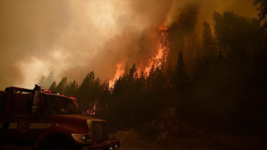 ABD'de iki haftadr devam eden 'Caldor' yangn nedeniyle California ve Nevada'da acil durum ilan edildi